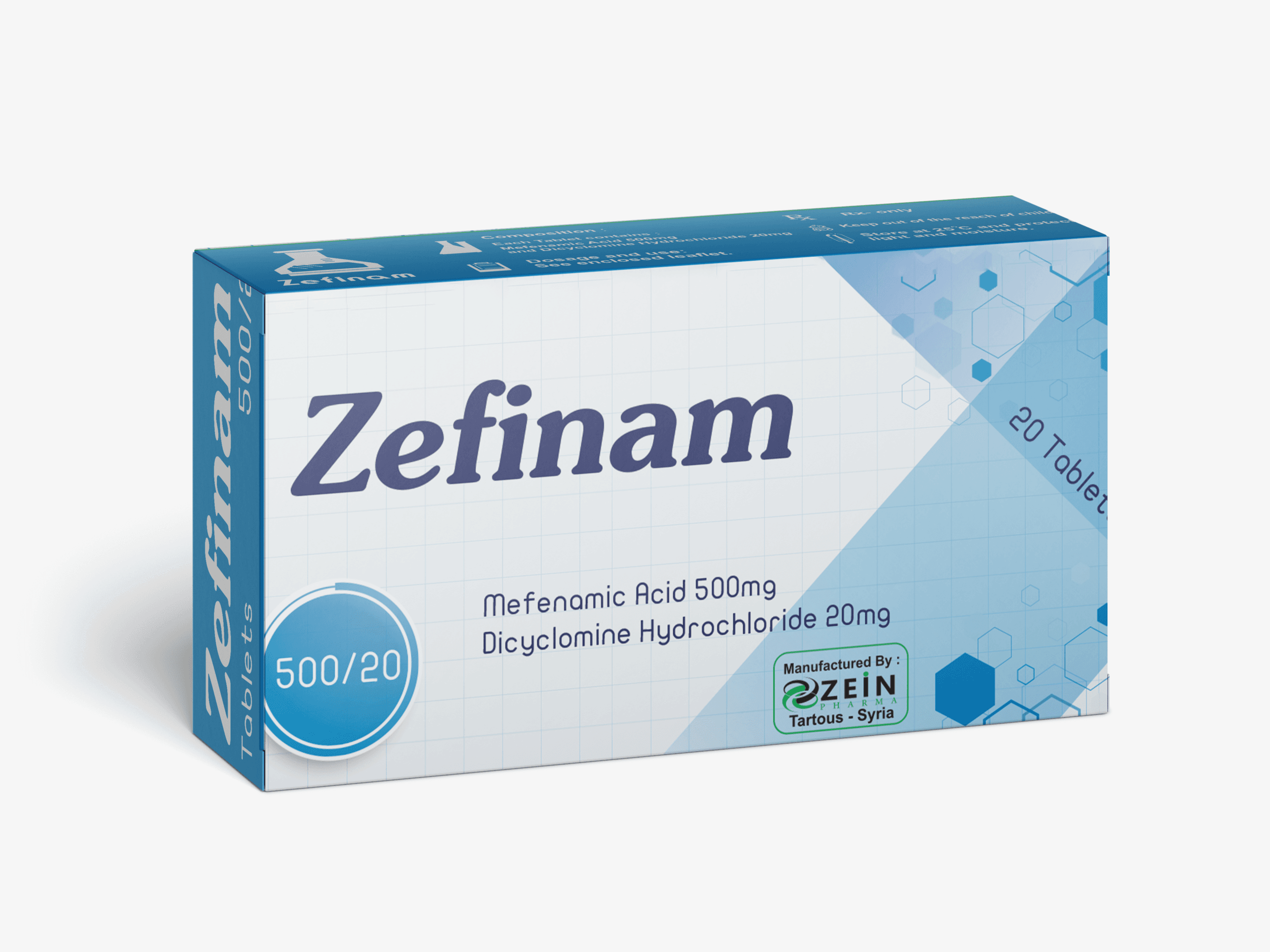 Zefinam 500/20 mg